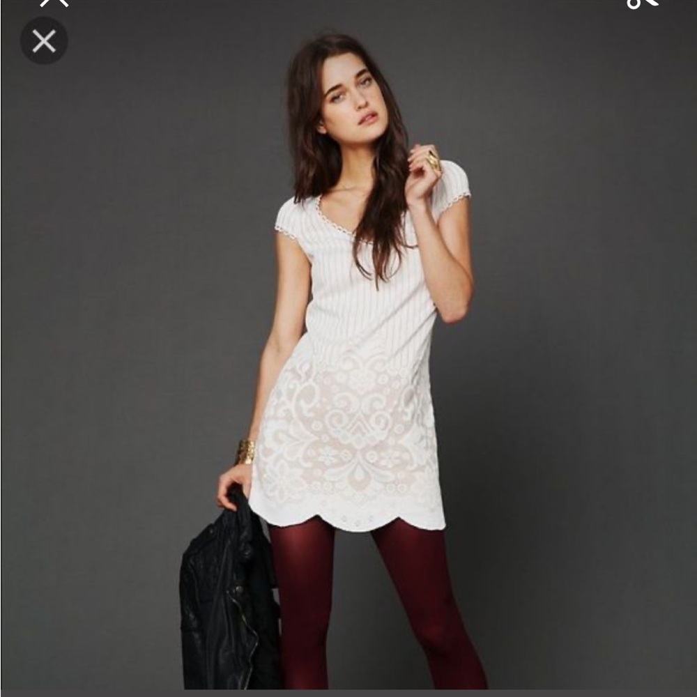 Free People New Romantics size 0 white mini dress